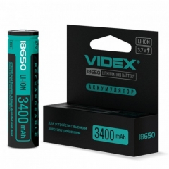 Аккумулятор Videx Li-Ion 18650-P(ЗАЩИТА) 3400mAh 