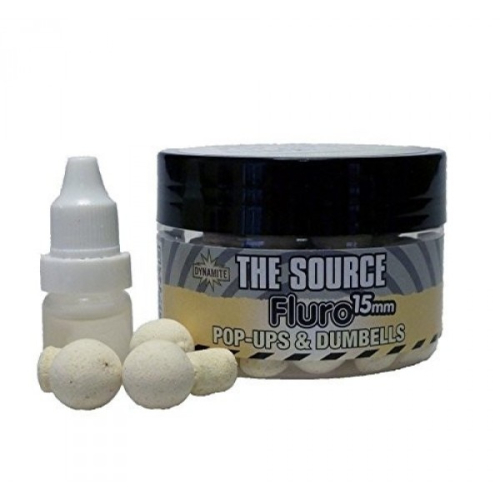 Бойли Dynamite Baits Source White Fluro Pop Ups and dumbells