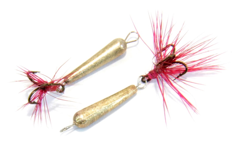 Блешня вольфрамова Диявол з трійником і мушкою 3мм (срібло)