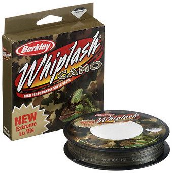 Шнур Berkley Whiplash Camo 110м 0,08 мм 12.3 кг