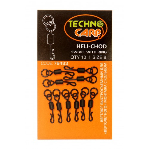 Технокарп Вертлюг швидкознімний для вертолітного монтажу з кільцем "Heli-Chod with swivel ring"