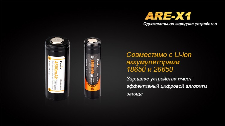 Зарядное устройство Fenix ARE-X1 (18650, 26650)