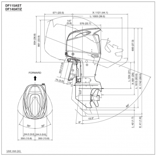 Човновий мотор Suzuki DF-140ATL