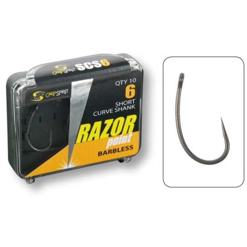 Крючок Carp Spirit Razor Short Curve Shank (Barbless)