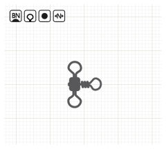 Вертлюг тройной BratFishing Cross - line rolling swivel