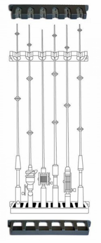 Кронштейн для зберігання спінінгів Kolibri