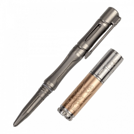 Набір Fenix: тактична ручка T5Ti і ліхтар F15 сіра ручка і ліхтар
