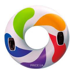 INTEX надувний круг 58202 (119 СМ.) З РУЧКАМИ «ВИХОР КОЛЬОРУ»