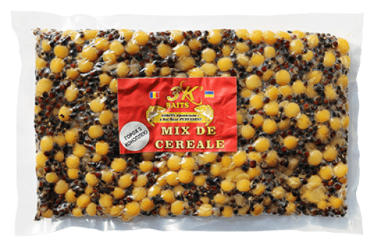 Зерновой микс 3k Baits горох с коноплей 800г