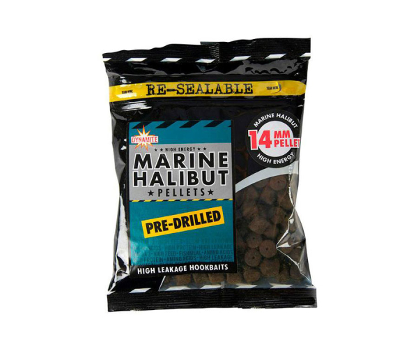 Пеллетс Dynamite Baits Marine Halibut Pre-Drilled Pellets 14мм/350г
