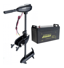 Електромотор для троллінгу Fisher 32+акумулятор гел 90Ah