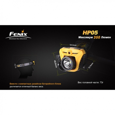 Фонарь Fenix HP05 XP-G (R5) желтый