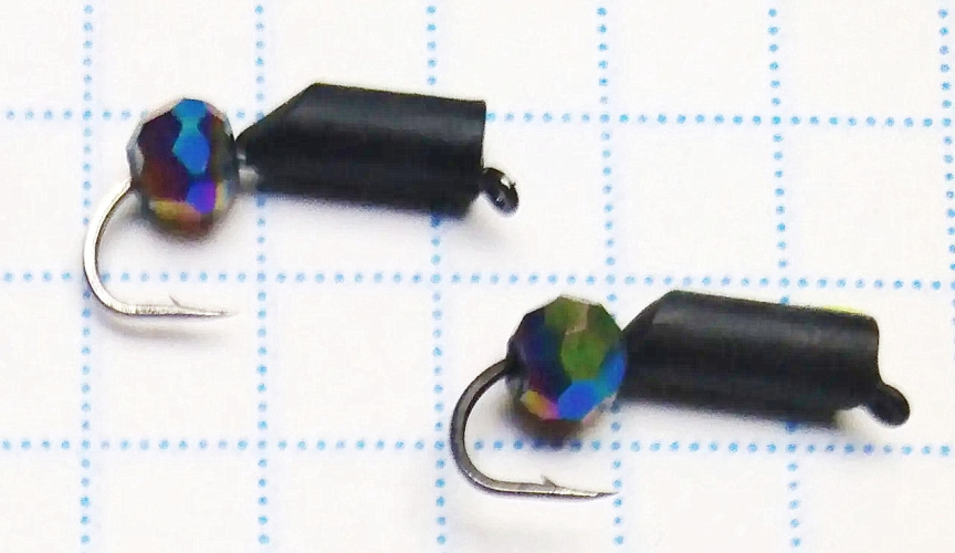 Вольфрамова блешня "гвоздик" з граненою намистом хамелеон 2.5мм/0.54г