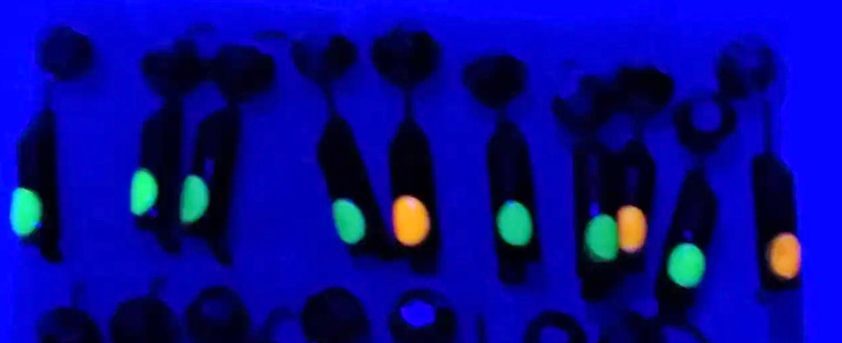 Вольфрамовая мормышка "гвоздик" с граненой бусиной хамелеон 2мм/0.4г